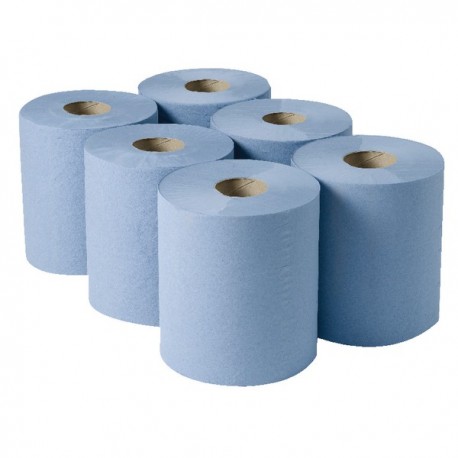 2Work Centrefeed Roll 3Ply Blue 135m Pk6