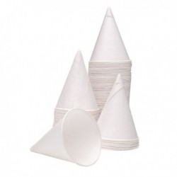 4oz Water Drinking Cone Cup White Pk5000
