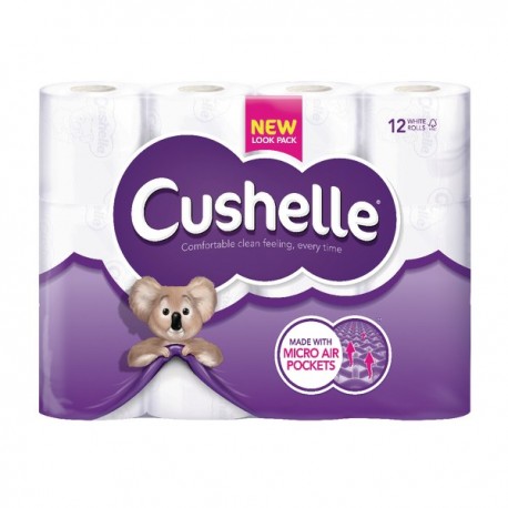 Cushelle White Toilet Roll Pk12 1102089