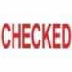 Colop Green Line Word Stamp CHECKED Red
