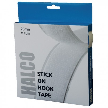 Halco White Stick On Hook Roll 20mmx10m