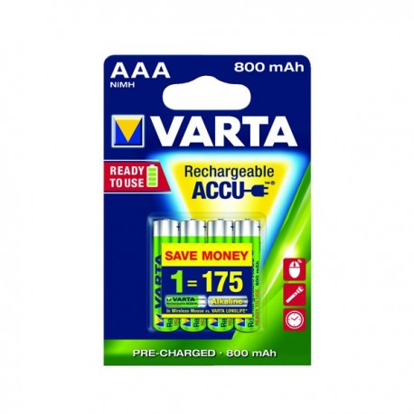 Varta AAA Rechargeable Accu Battery Pk4