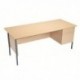 FF Serrion Oak 1800 4Leg Desk 2D Ped