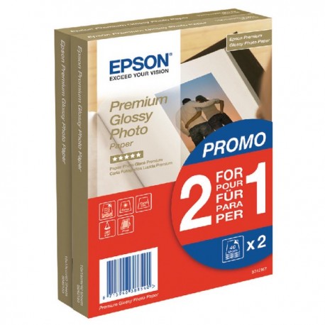 Epson Premium Glossy 10x15cm Photo 2for1