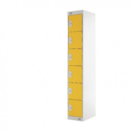 FF DD 6Door Locker 300X300X1800 Ylw Door