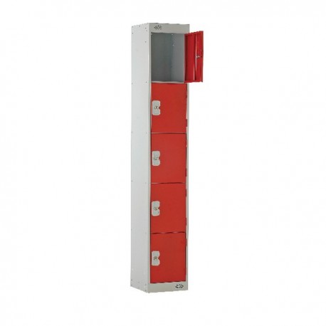 FF DD 5Door Locker 300X450X1800 Red Door