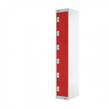 FF DD 6Door Locker 300X450X1800 Red Door