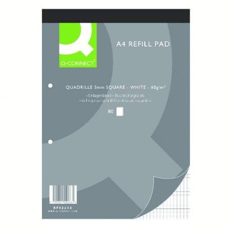 Q-Connect Quad Ruled Refill Pad A4 Pk10