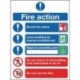 A4 PVC Fire Action Symbols Sign