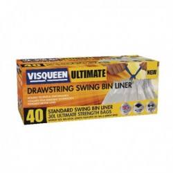 Visqueen Wht Draw Swing Bin Liner 30Ltr