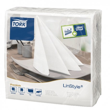 Tork LinStyle Dinner Napkins 4 Fold Pk50