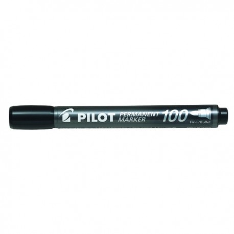 Pilot 100 Bullet Tip Marker Black Pk20