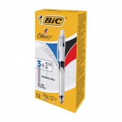 Bic 4 Colours Ballpoint Pen Pencil 12