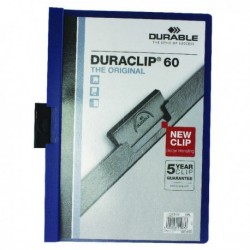 Durable 6mm Duraclip File A4 Dk Blu P25