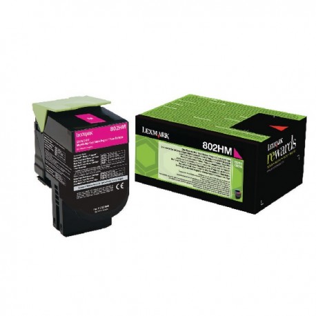 Lexmark 802HM Magenta Toner H/Y 80C2HM0